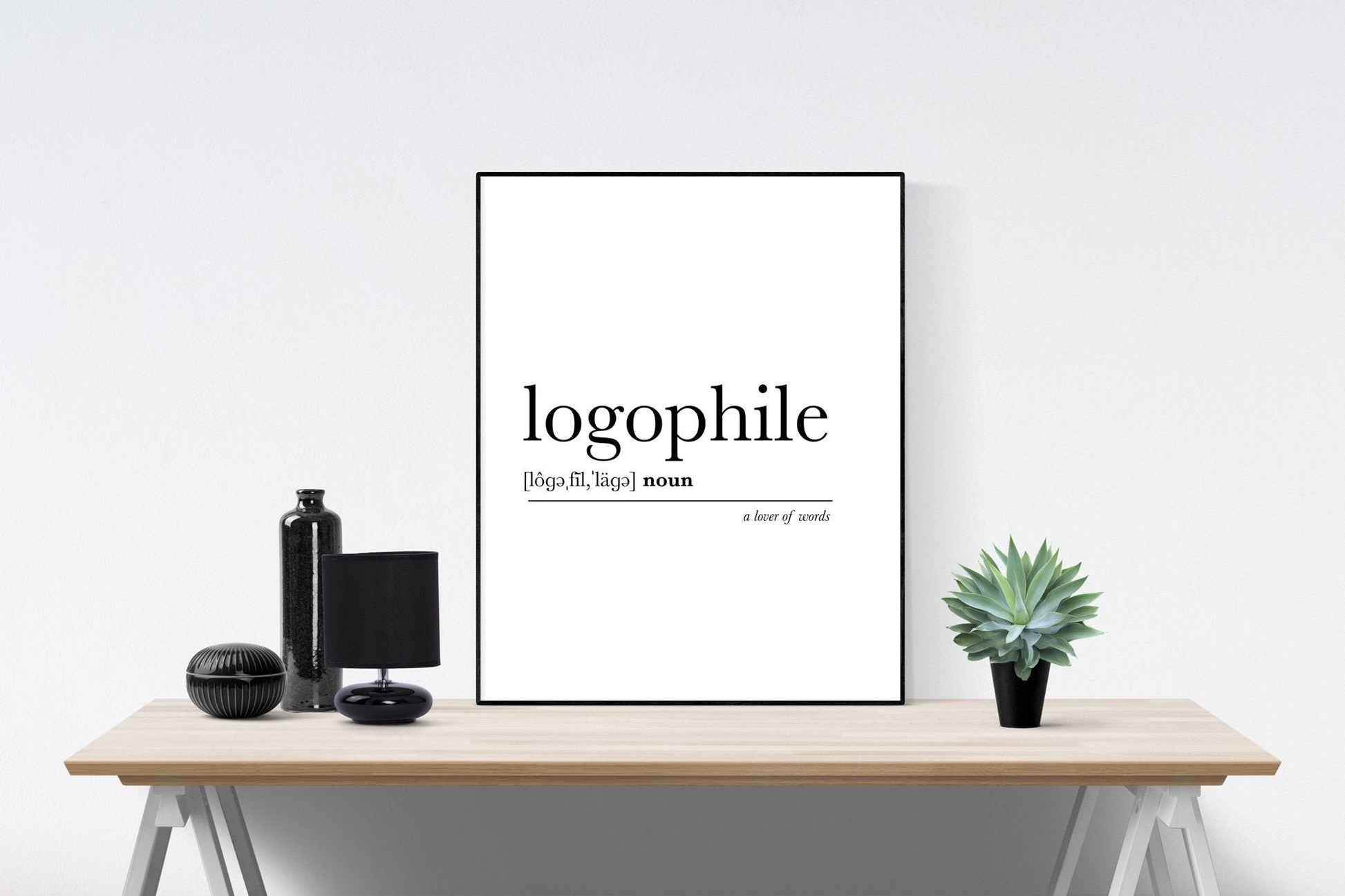 Logophile Definition Art Print | A Lover Of Books | Inspirational Poster | Motivational