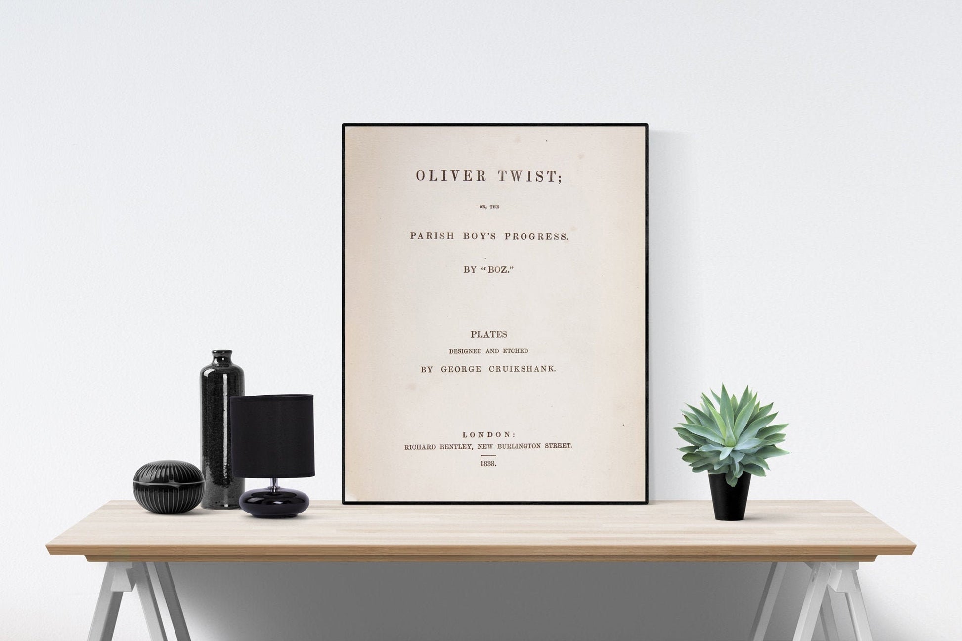 Charles Dickens Oliver Twist Title Page | Art Print