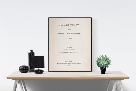 Charles Dickens Oliver Twist Title Page | Art Print