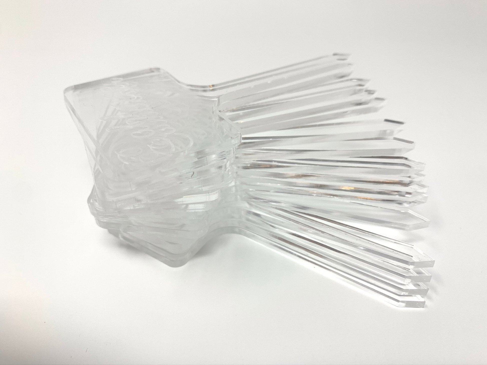 Calligraphy Garden Stakes | Custom Identifying Garden Markers Set | Made of Clear Acrylic