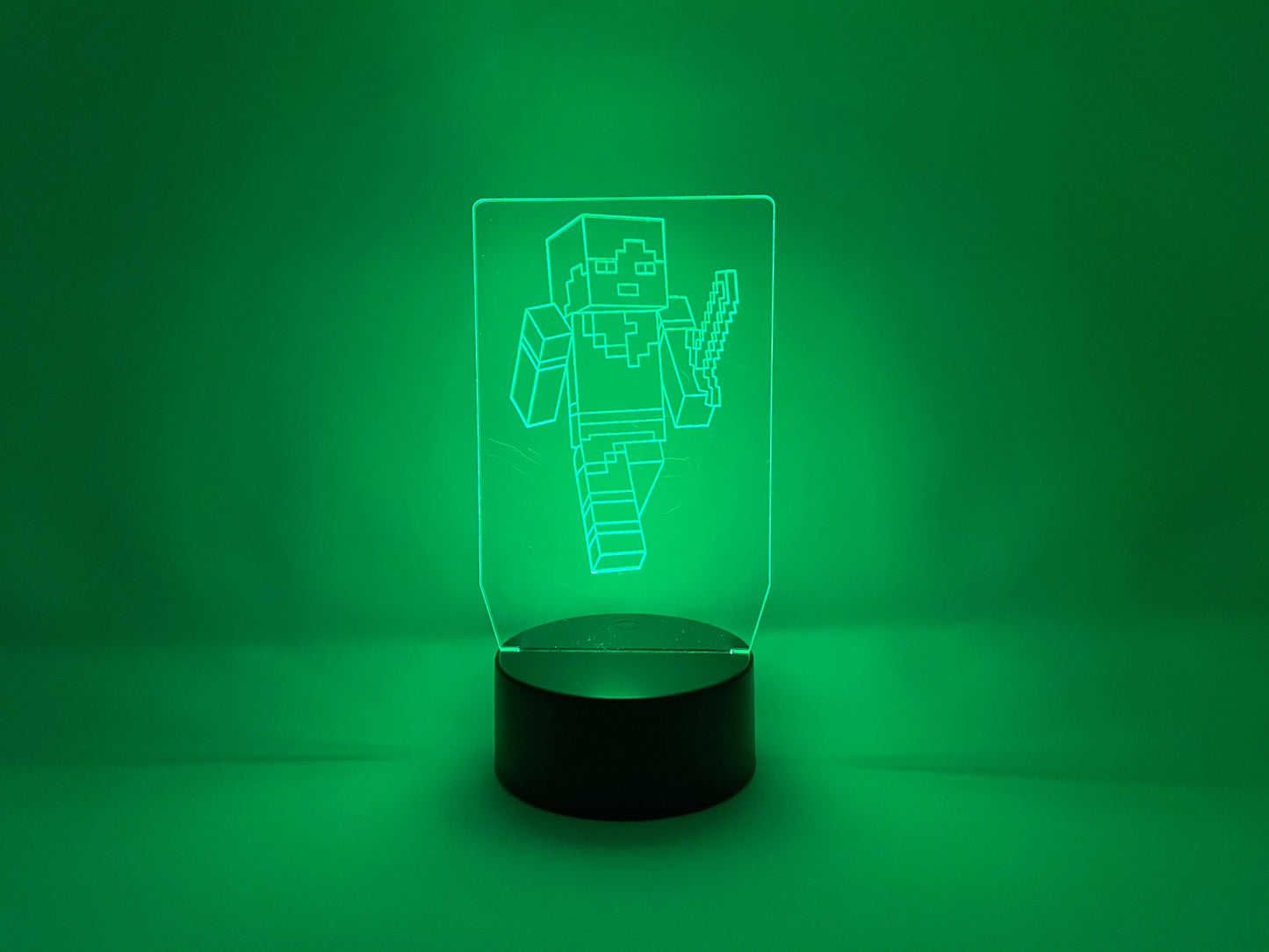 Your Avatar with a Sword LED Illusion Lamp | Video Game | Etched Acrylic With LED Light Strip | Gift