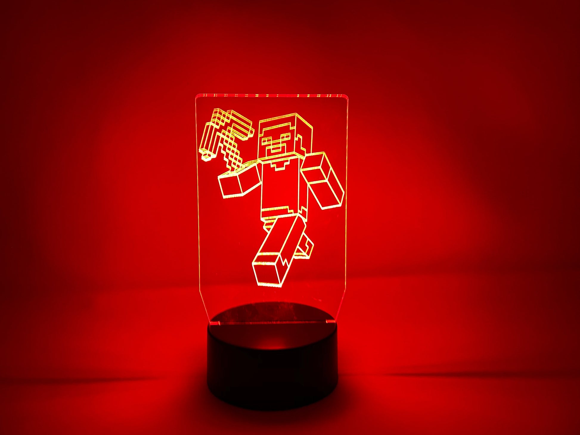 Your Character LED Illusion Lamp | Video Game | Etched Acrylic With LED Light Strip | Gift