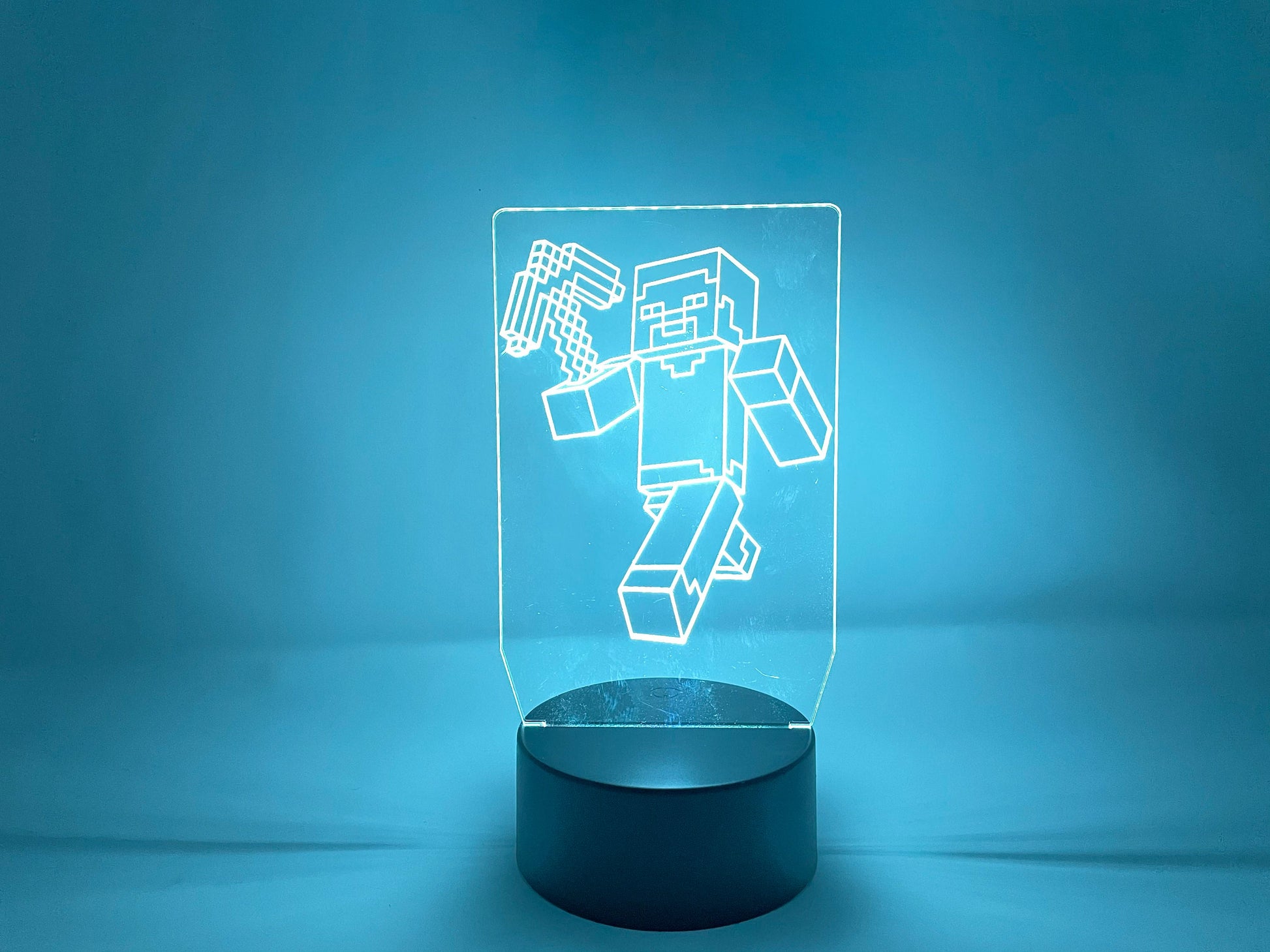Your Character LED Illusion Lamp | Video Game | Etched Acrylic With LED Light Strip | Gift