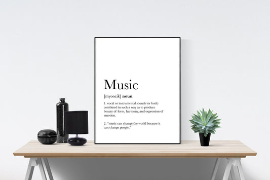 Music Definition Poster | Art Print