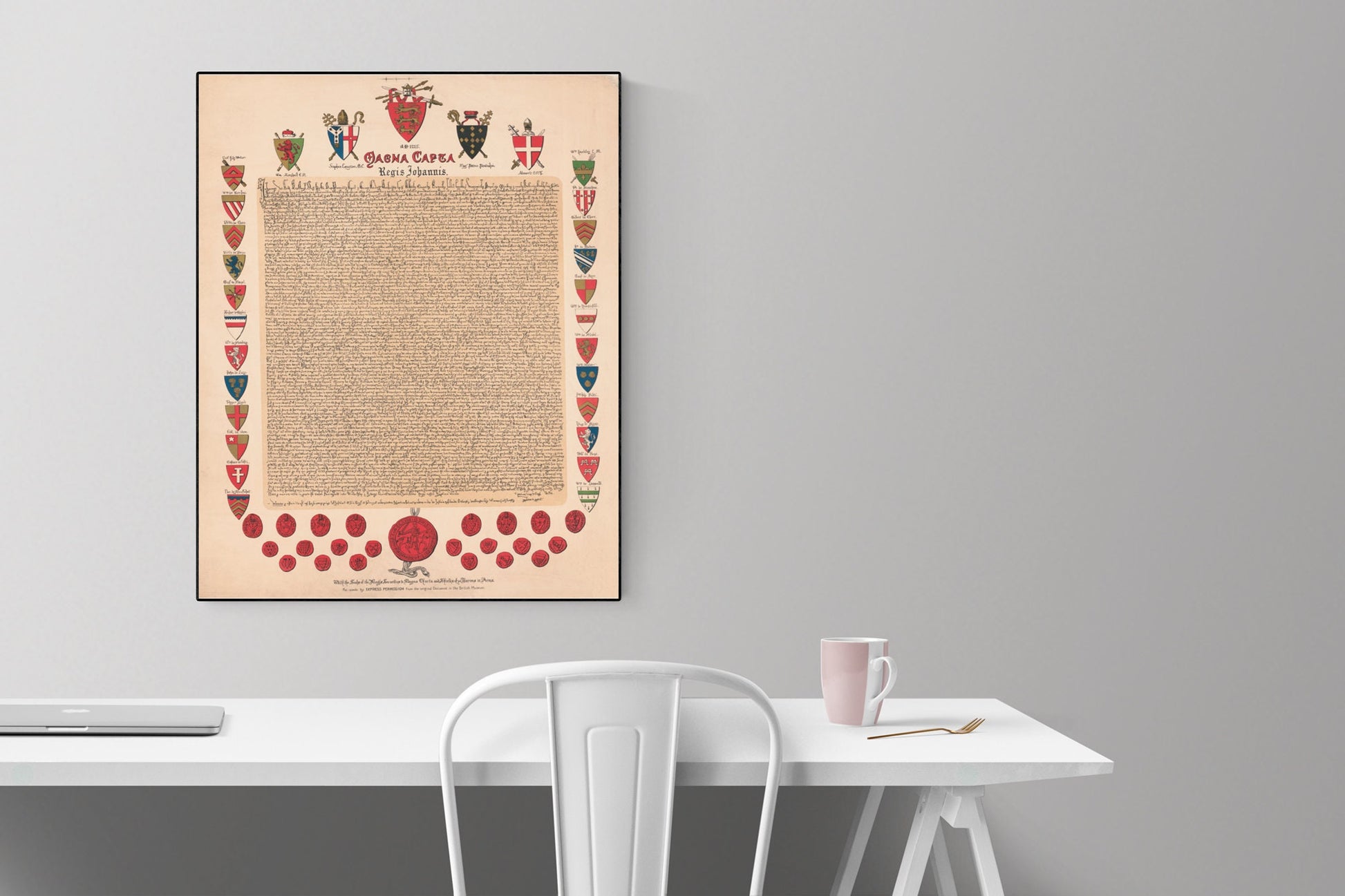 Magna Carta Facsimile | Politics and Coat of Arms | Art Print