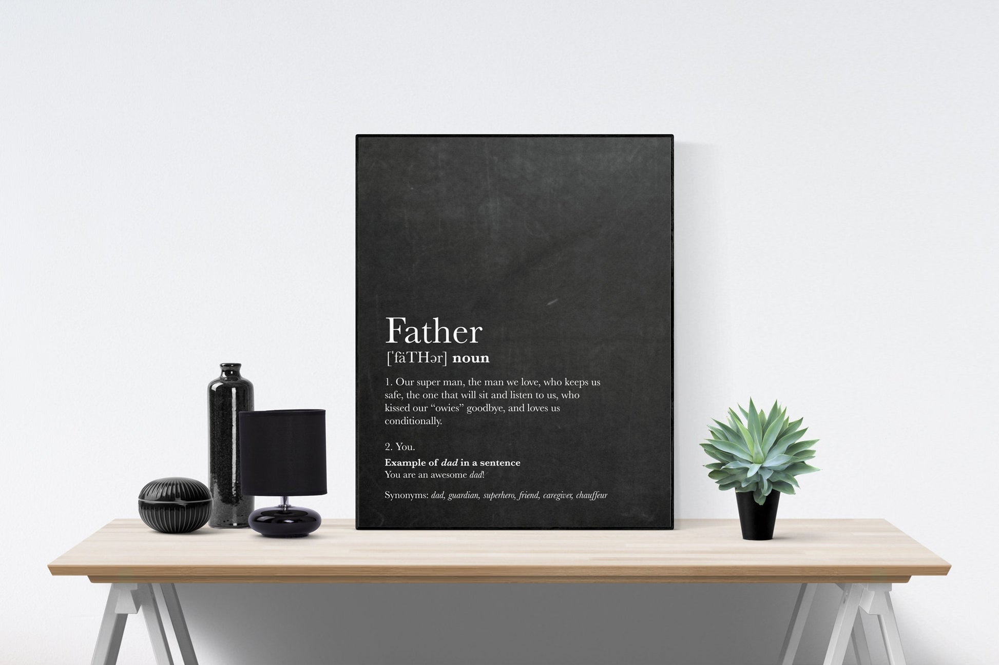 Father Definition | Art Print | Dad | Birthday Gift