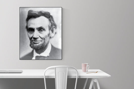 Abraham Lincoln Portrait Art Print – Restored Historical Photo – Civil War Era Presidential Wall Artwork – Home Decor – Reproduction Poster