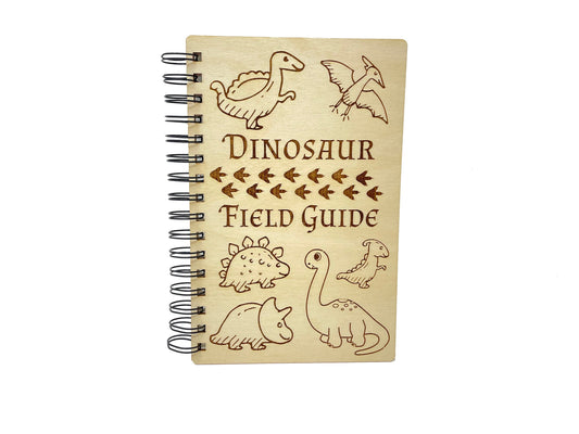 Dinosaur Field Guide Journal | T-Rex, Velociraptor, Brachiosaurus, Spinosaurus, Triceratops, Pterodactyl | Drawing Diary