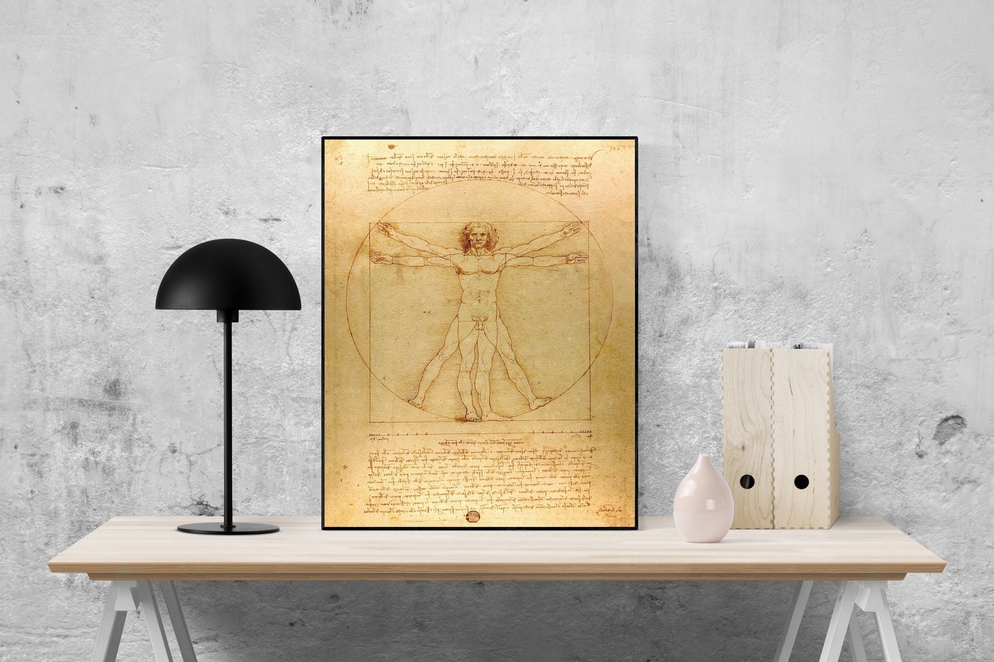 Leonardo Da Vinci's Vitruvian Man | Original Reproduction | Art Print
