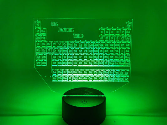 Periodic Table Of Elements | Chemistry And Science Teachers | Etched Acrylic With LED Light Strip | Gift
