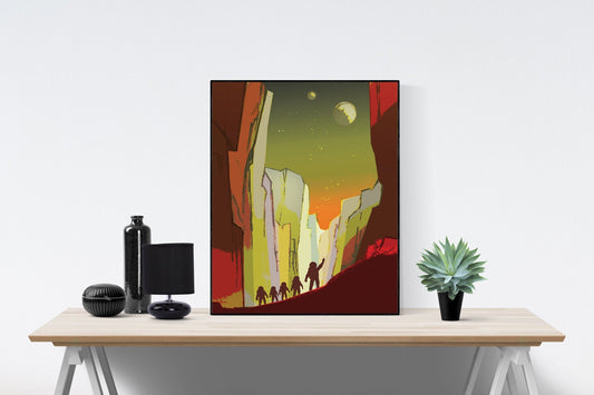 Teach on Mars and its Moons | Mars | Inner Solar System | Rocky Planet | NASA JPL | Outer Space Art Print
