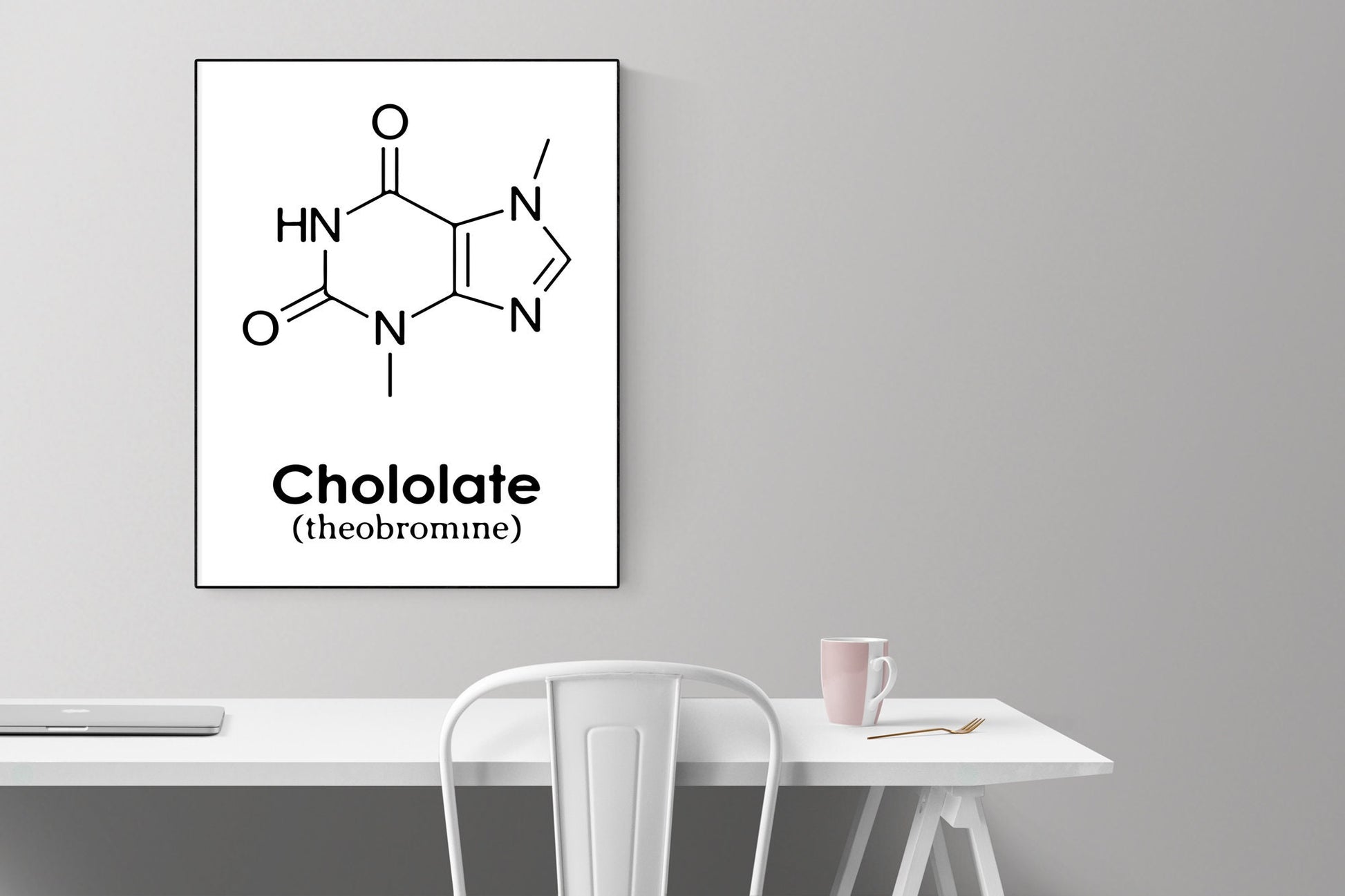 Chocolate Molecular Structure | Science And Chemistry | Art Print