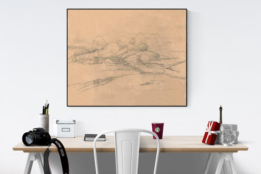 Civil War Art Print – Casualties of War by Adolph Metzner | American History Sketch | Antique-Style Military Drawing | Decor Reproduction