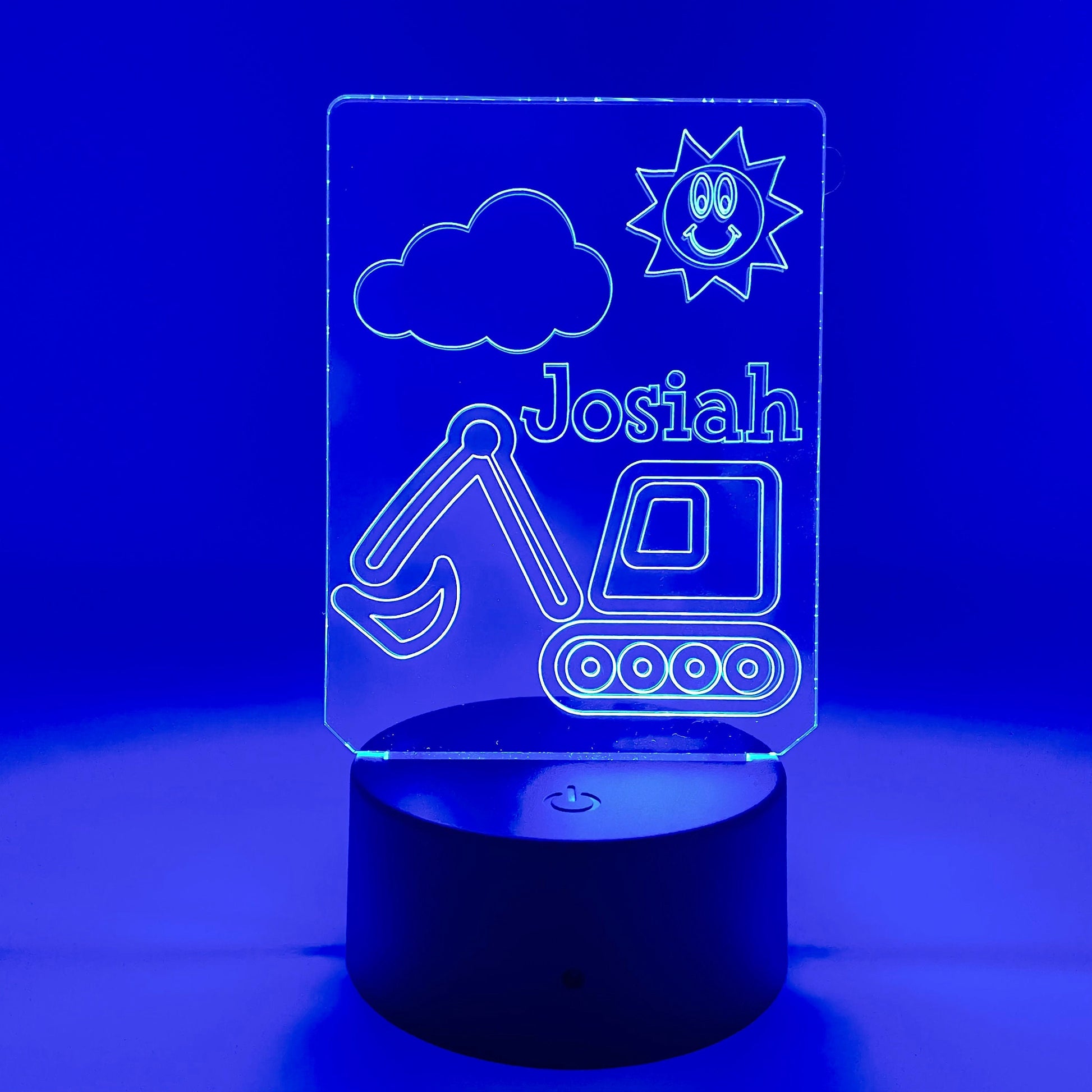 Construction Vehicle | Excavator | Personalized LED Sign | Gifts for Kids | Kid Home Decor | Night Light for Kids