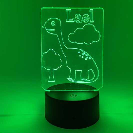 Brachiosaurus | Dinosaur Nightlight | Personalized LED Sign | Gifts for Kids | Kid Home Decor | Night Light for Kids