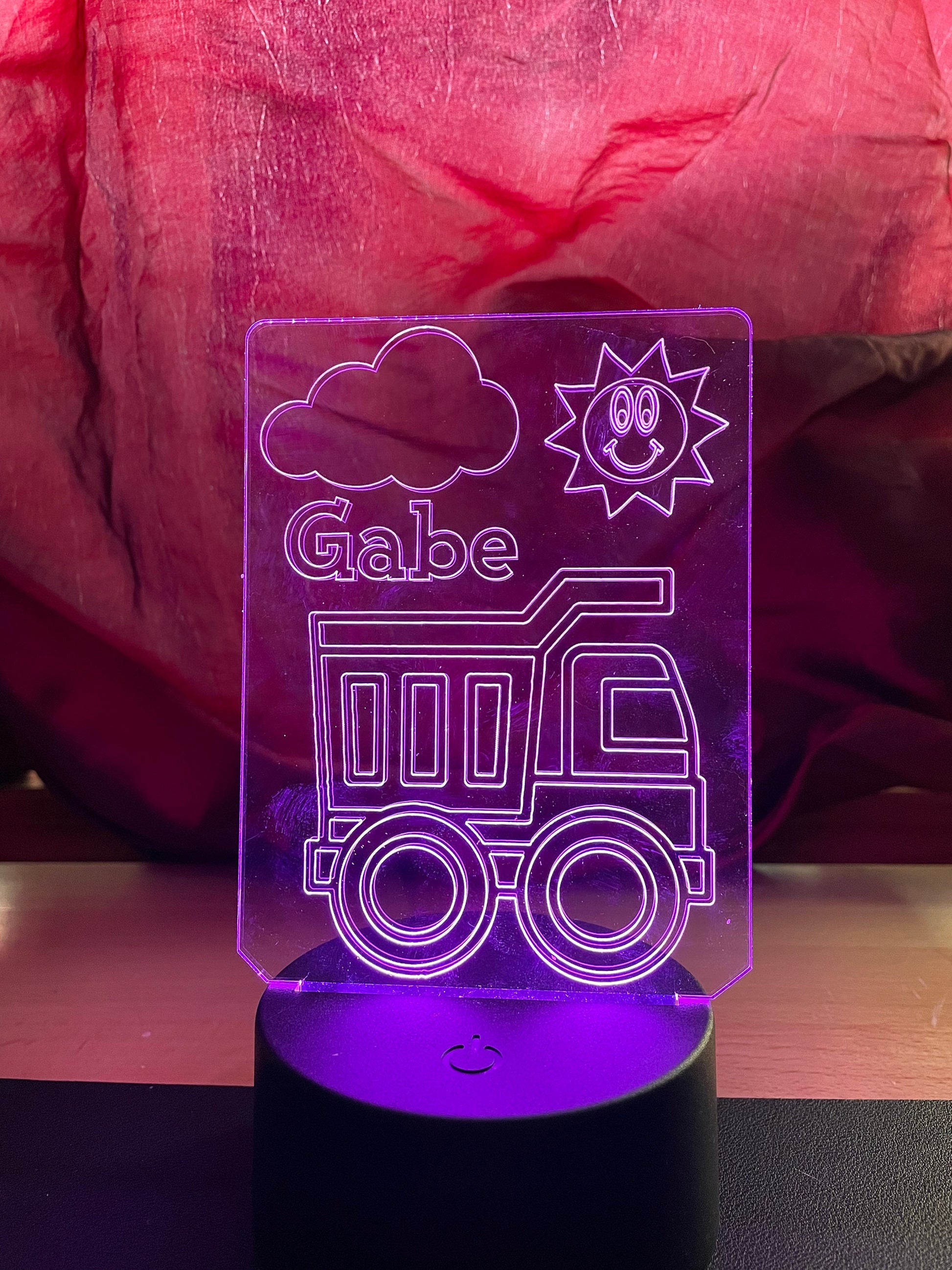 Construction Vehicle | Dump Truck | Personalized LED Sign | Gifts for Kids | Kid Home Decor | Night Light for Kids