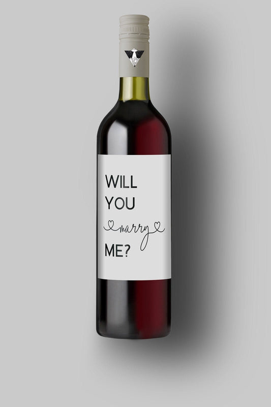 Will You Marry Me | Custom Bottle Labels | Personalized Bottle Labels | Engagement Wedding