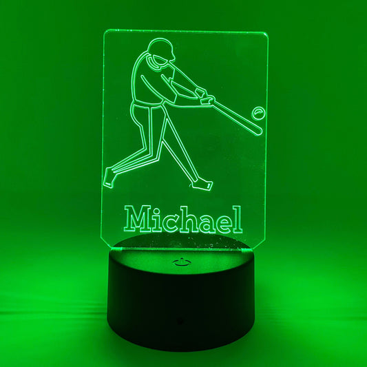 Baseball Or Softball Player | Personalized LED Sign | Gifts for Kids | Kid Home Decor | Night Light for Kids