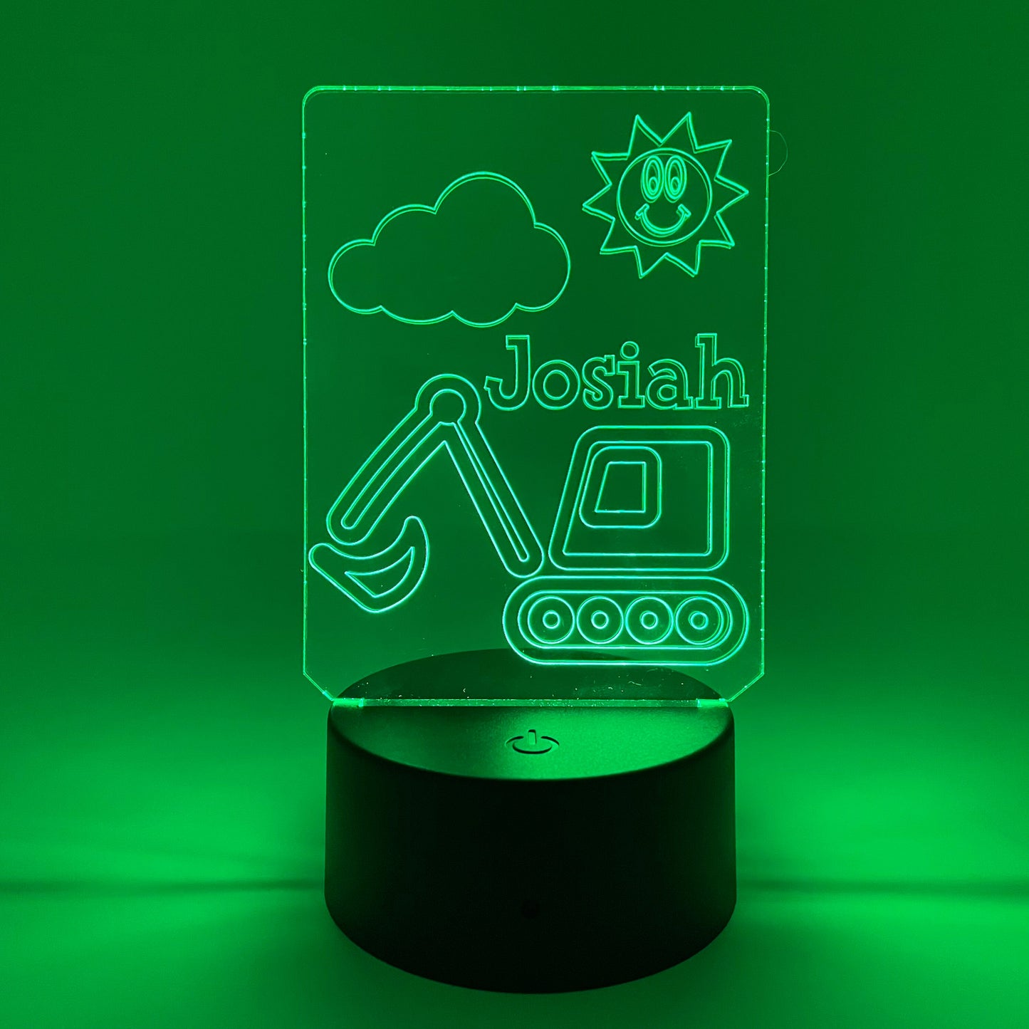 Construction Vehicle | Excavator | Personalized LED Sign | Gifts for Kids | Kid Home Decor | Night Light for Kids