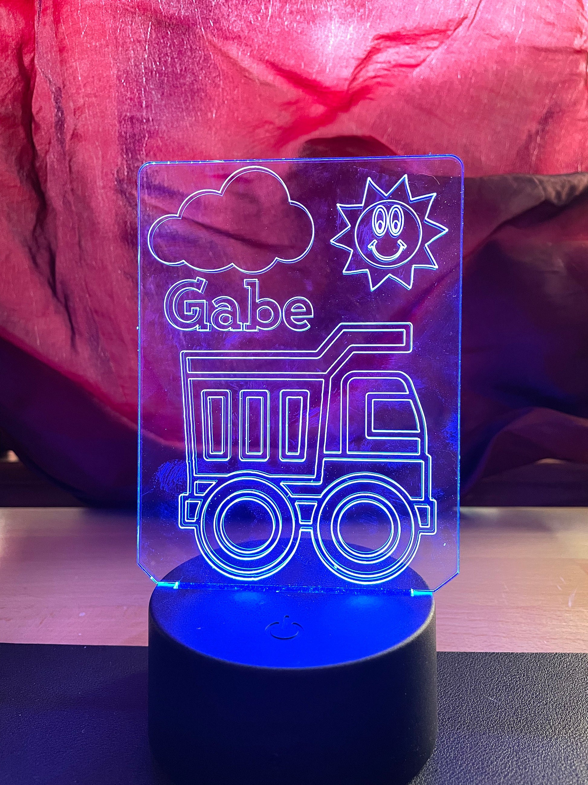 Construction Vehicle | Dump Truck | Personalized LED Sign | Gifts for Kids | Kid Home Decor | Night Light for Kids