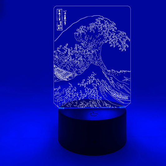 The Great Wave Off Kanagawa | Nightlight | LED Sign | Gifts for Kids | Kid Home Decor | Night Light for Kids