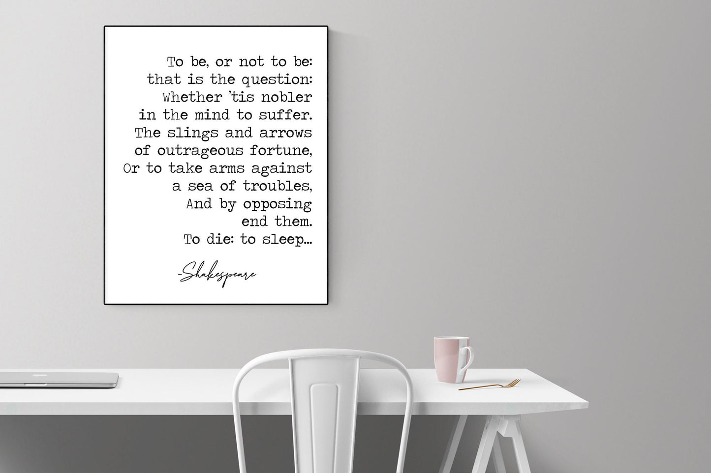 To Be Or Not To Be: That Is The Question | William Shakespeare | Hamlet | Art Print