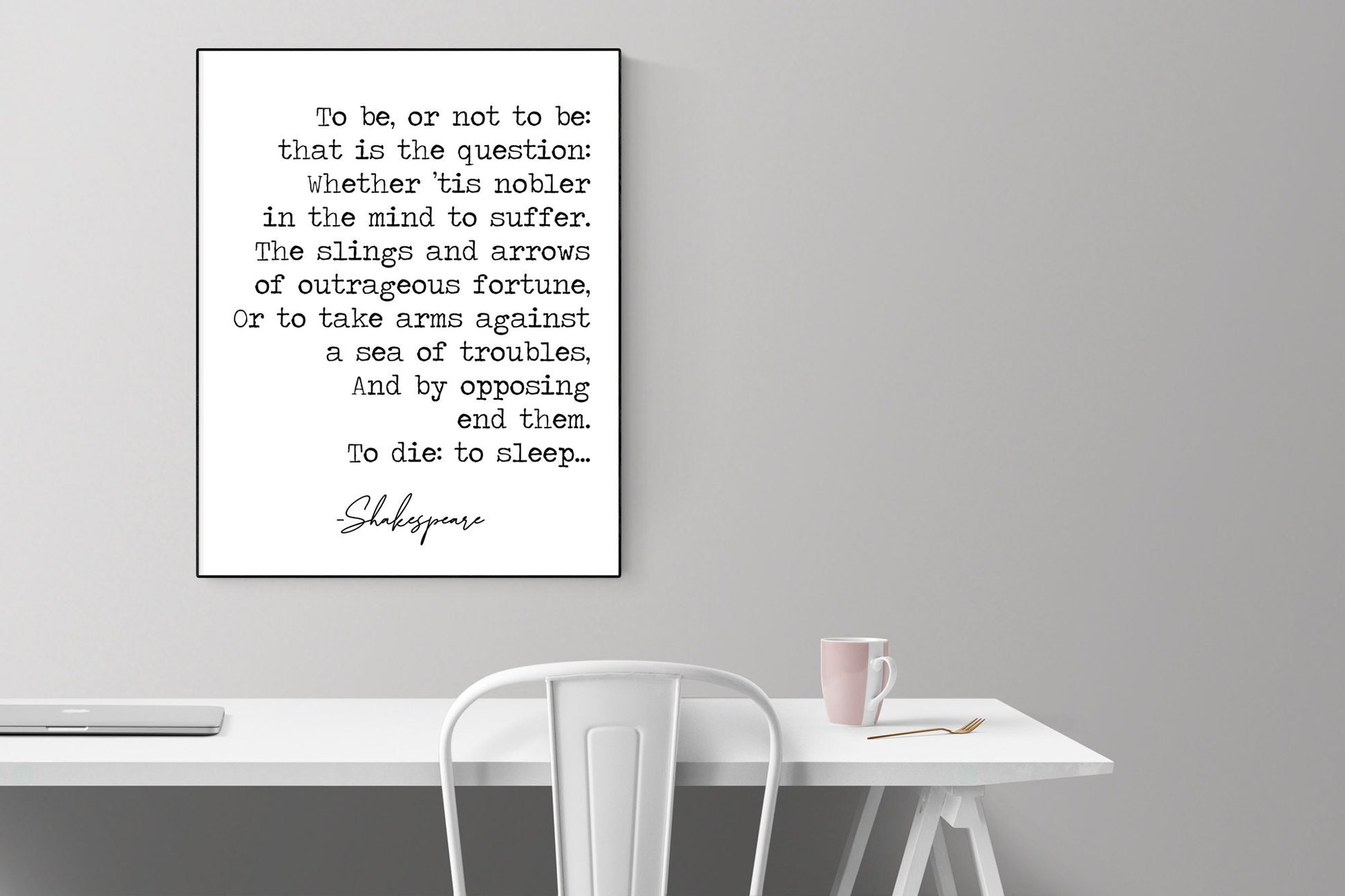 To Be Or Not To Be: That Is The Question | William Shakespeare | Hamlet | Art Print