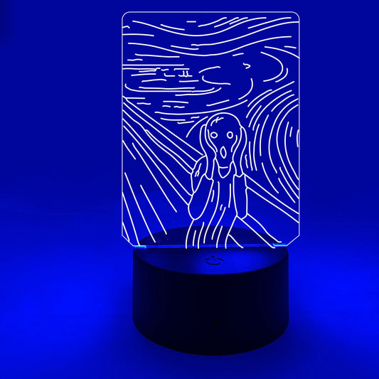 The Scream by Edvard Munch | Nightlight | LED Sign | Gifts for Kids | Kid Home Decor | Night Light for Kids