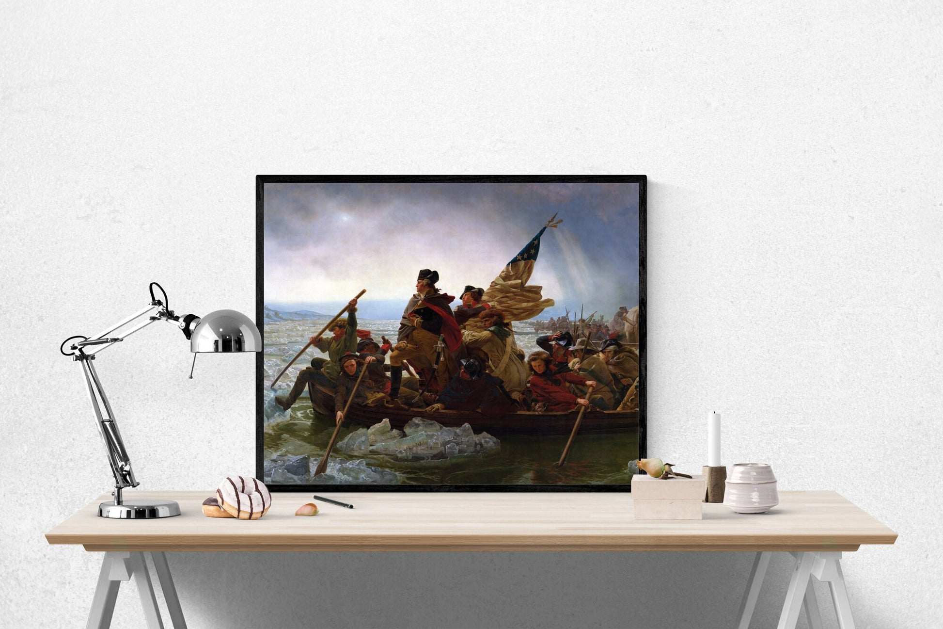 George Washington Crossing The Delaware River | American Revolution | United States | Thomas Jefferson | Art Print