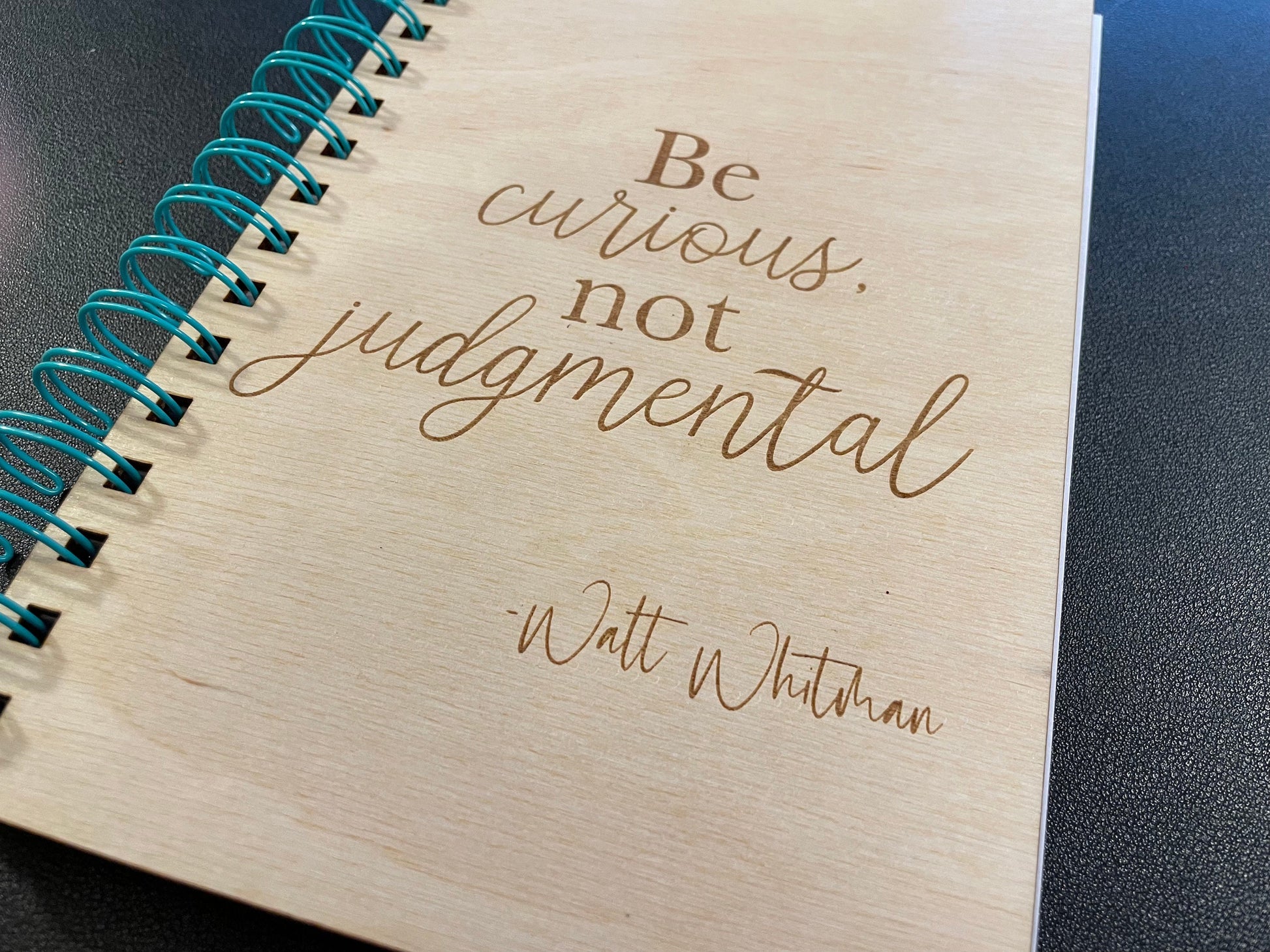Be Curious, Not Judgmental | Walt Whitman Quote | Writing Journal Or Diary