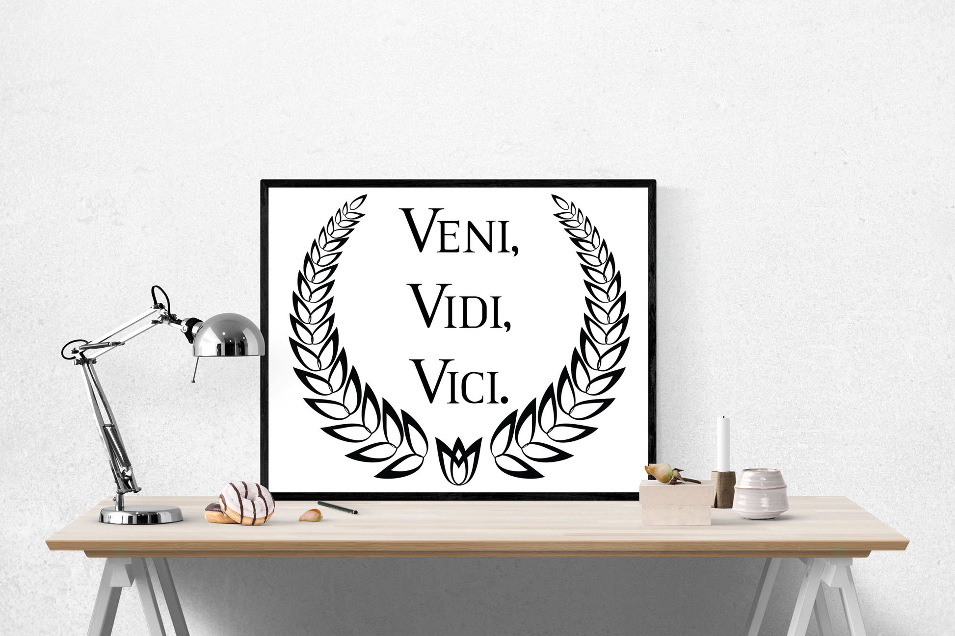 Veni, Vidi, Vici | I Came, I Saw, I Conquered | Julius Ceasar | Roman History | Vintage Art Print