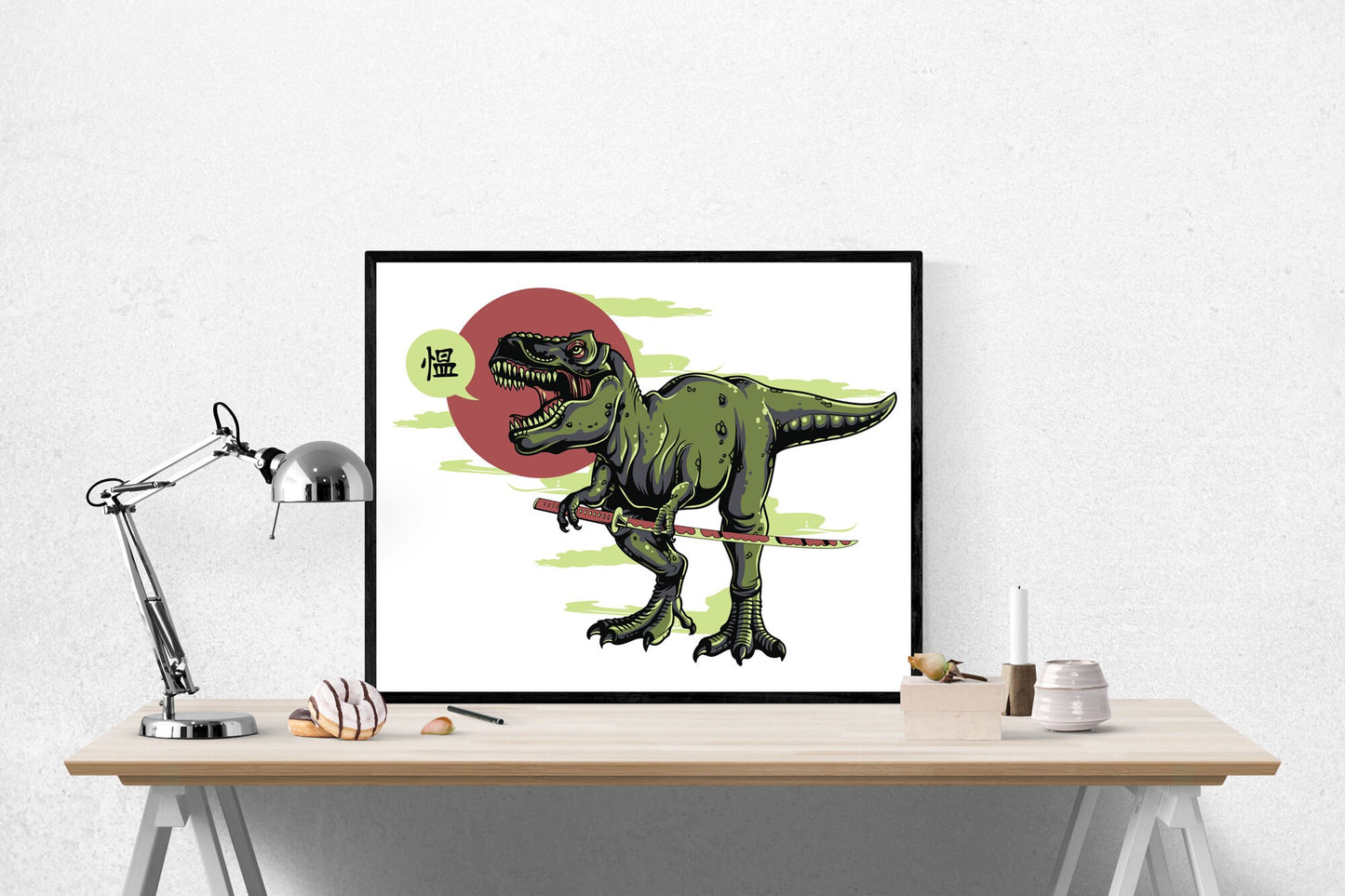 Tyrannosaurus Rex Ninja | Dinosaur | Art Print