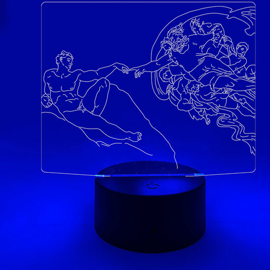 The Creation Of Adam by Michaelangelo | Nightlight | LED Sign | Gifts for Kids | Kid Home Decor | Night Light for Kids