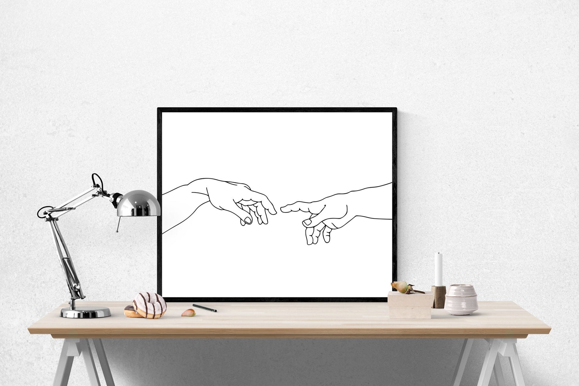 The Creation of Adam | Michelangelo | Italian | Renaissance | Drawing Art Print