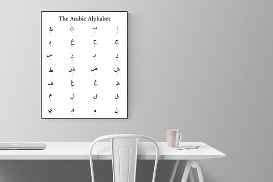 The Arabic Alphabet | Montessori | Early Education | Learning Alphabet | Spelling Toys | Art Print