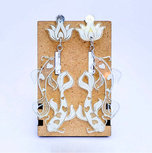Koi Fish Dangle Earrings | Acrylic