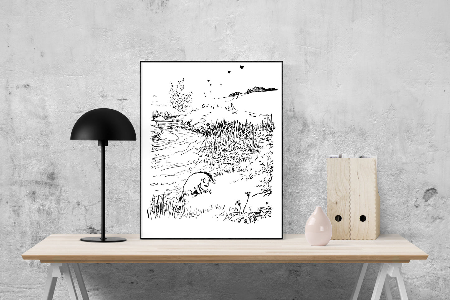Winnie the Pooh | Eeyore And Rabbit | AA Milne | Original Illustrations | Art Print
