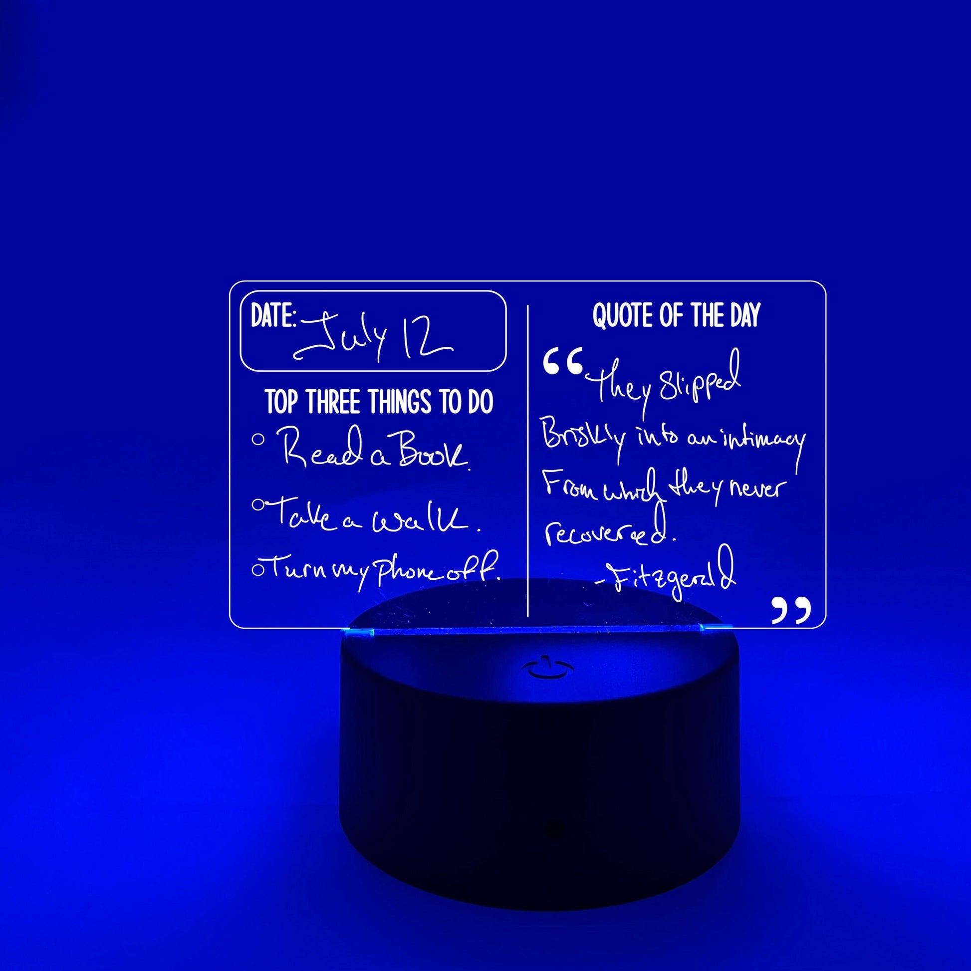 My Daily Calendar | Checklist | Quote Of The Day | Nightlight | LED Sign | Gifts for Kids | Kid Home Decor | Night Light for Kids