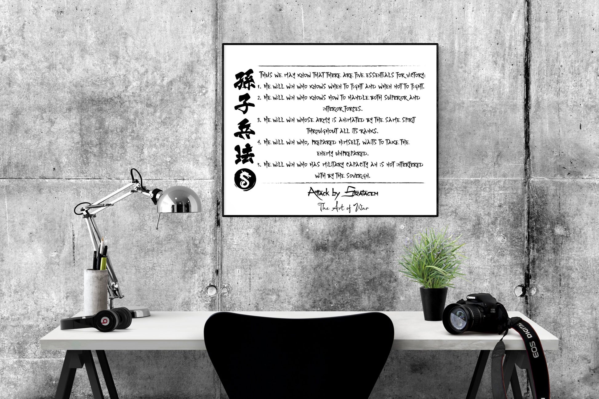 The Five Essentials For Victory | Attack By Stratagem | The Art Of War | Sun Tzu | Art Print