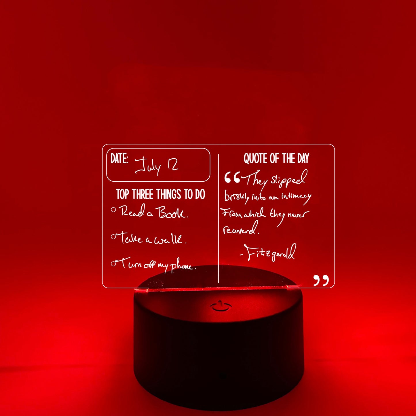 My Daily Calendar | Checklist | Quote Of The Day | Nightlight | LED Sign | Gifts for Kids | Kid Home Decor | Night Light for Kids