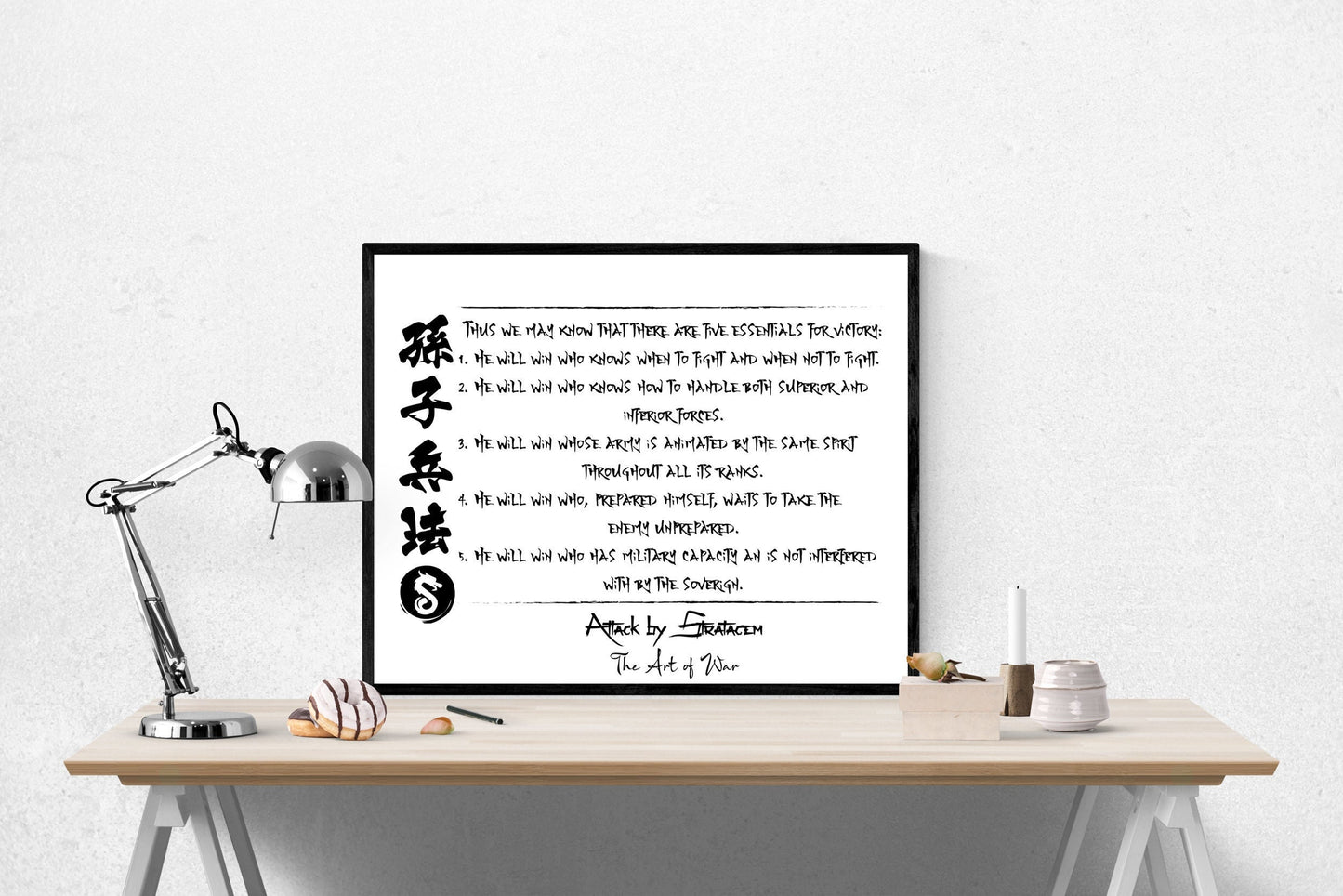 The Five Essentials For Victory | Attack By Stratagem | The Art Of War | Sun Tzu | Art Print