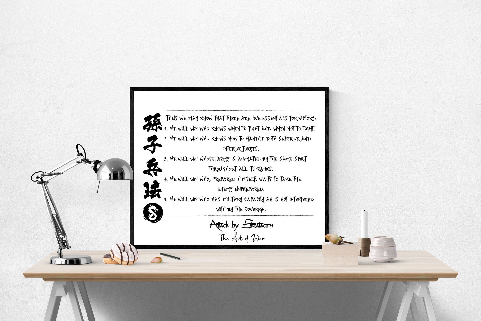 The Five Essentials For Victory | Attack By Stratagem | The Art Of War | Sun Tzu | Art Print
