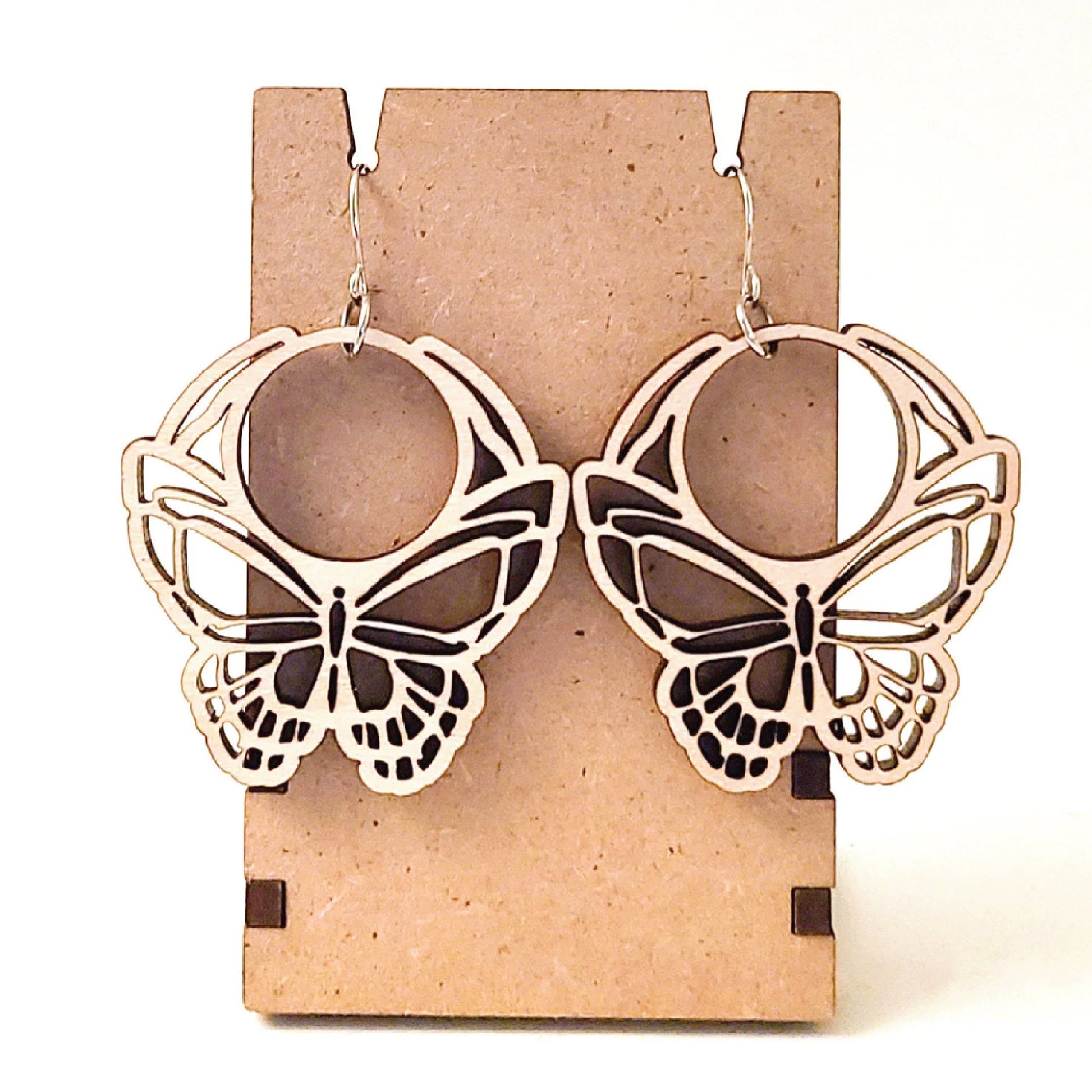 Butterfly Dangle Earrings | Wood And Acrylic | Dangle Earring