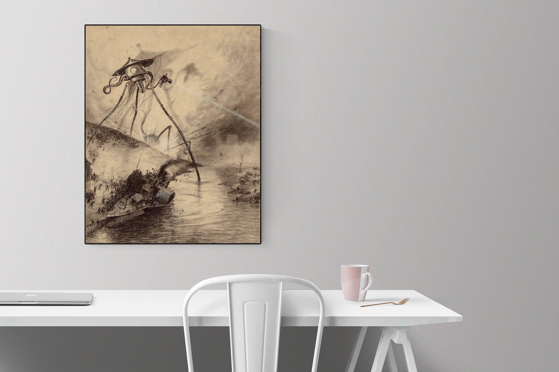 War of the Worlds | Original Art Print | River Crossing | Art Print
