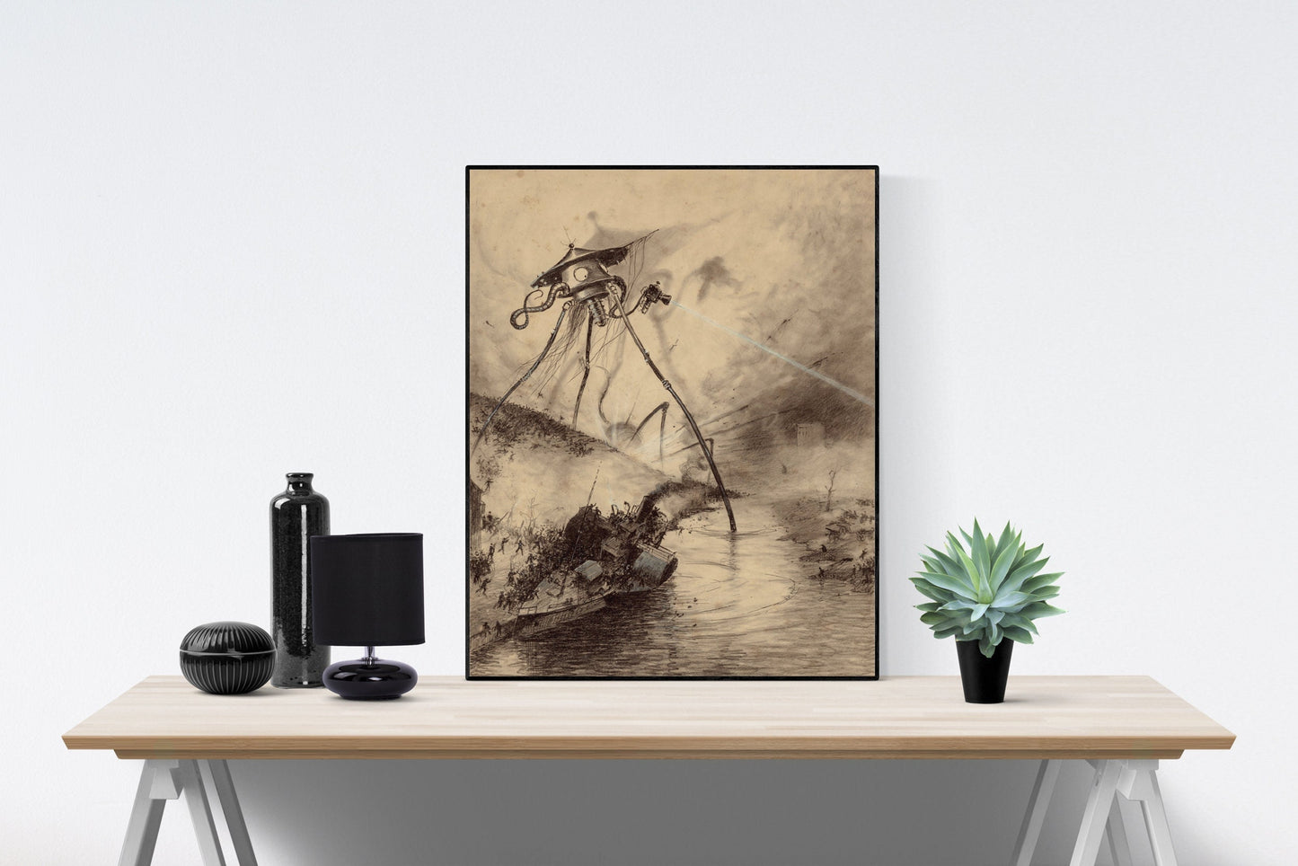 War of the Worlds | Original Art Print | River Crossing | Art Print