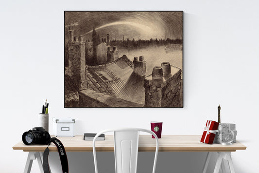 War of the Worlds | Original Art Print | Alien Shooting Star | Art Print