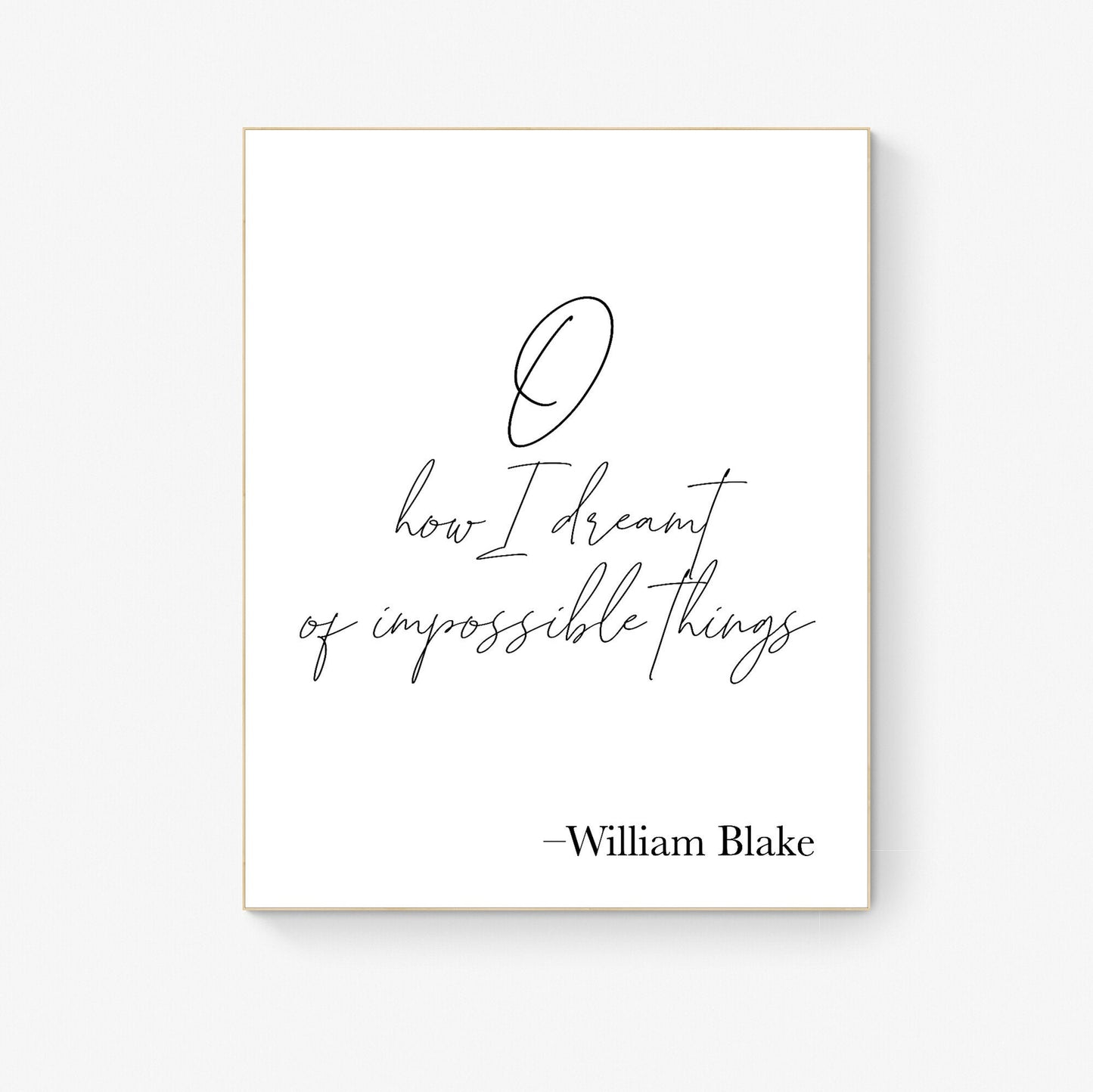 O How I Dreamt Of Impossible Things | William Blake | Art Print