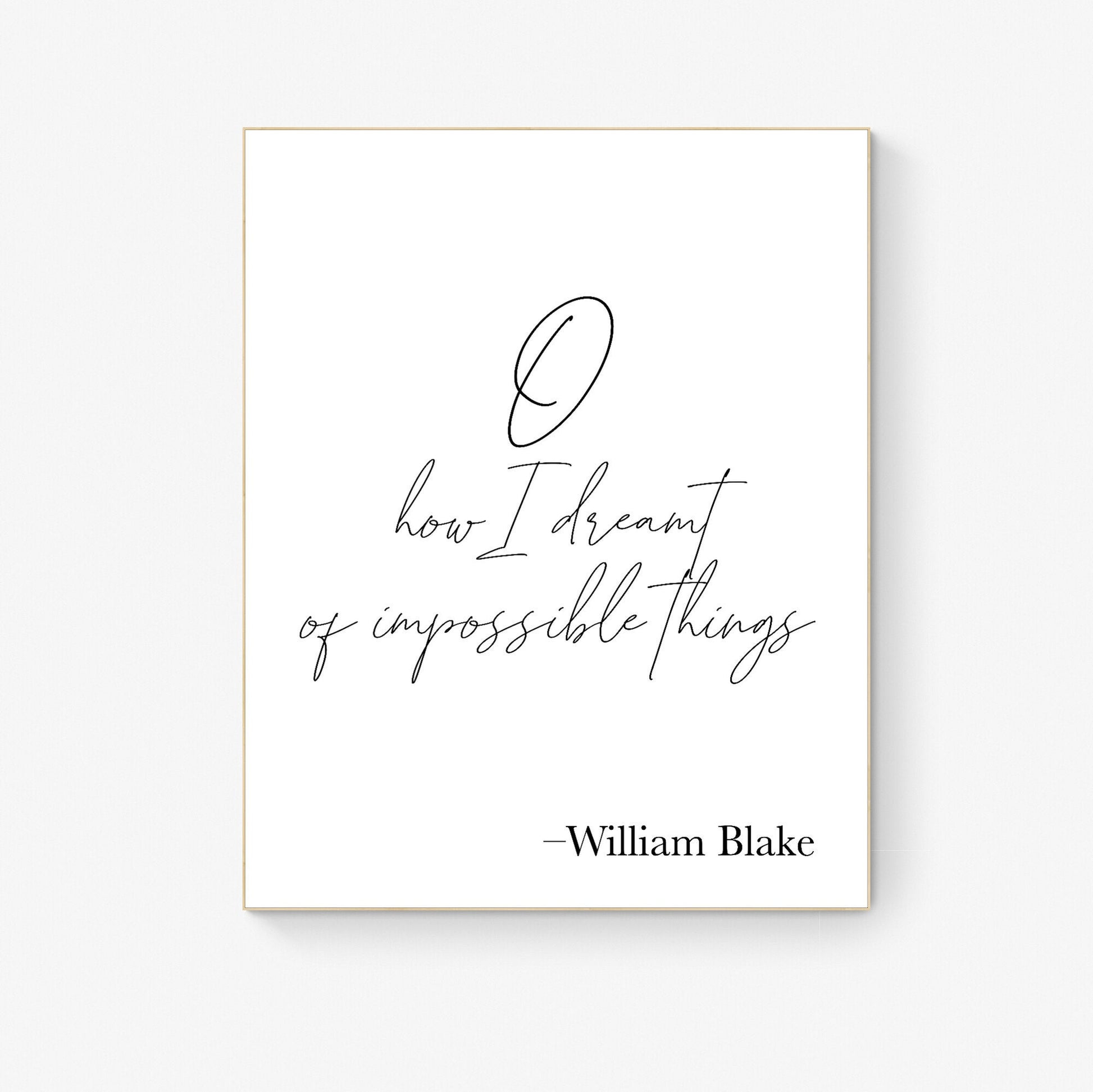 O How I Dreamt Of Impossible Things | William Blake | Art Print
