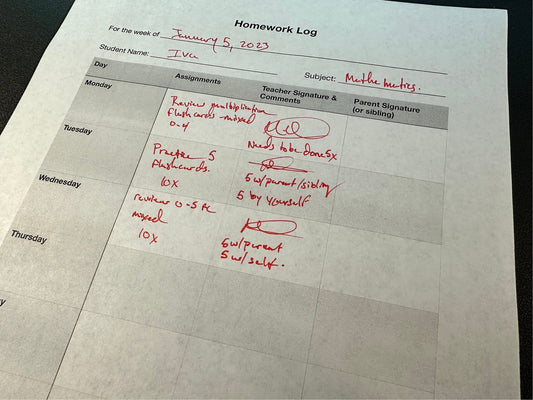 Homework Log | Digital Download | PDF File | School Teacher | Administrator | Tutor | Homeschool | Classical Education | Montessori Student