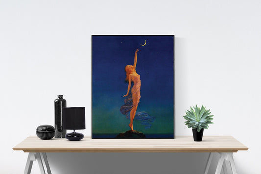 Reaching For The Moon | Edward Mason Eggleston Painting | Giclée Art Print